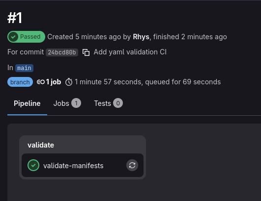 GitLab CI job running
